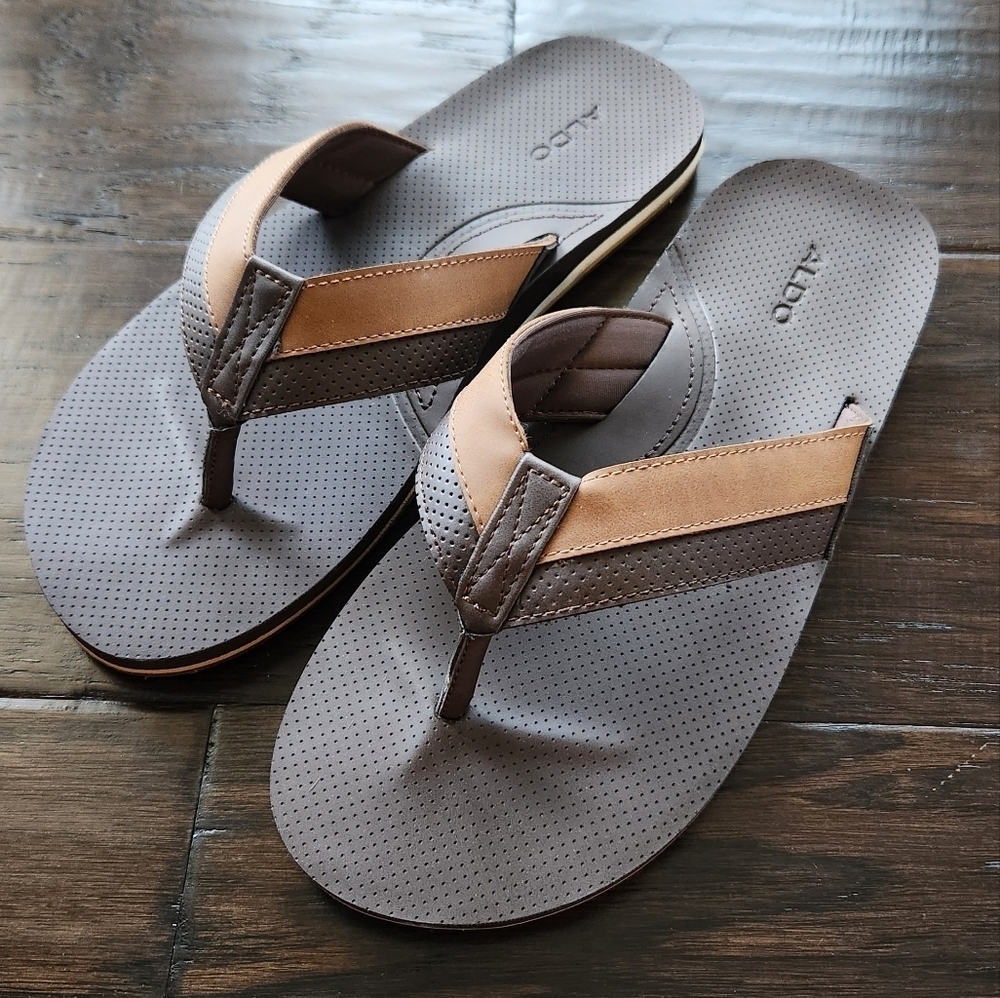 ALDO Men’s sandals, mynytho, Size 9. NEW With Box. Brown